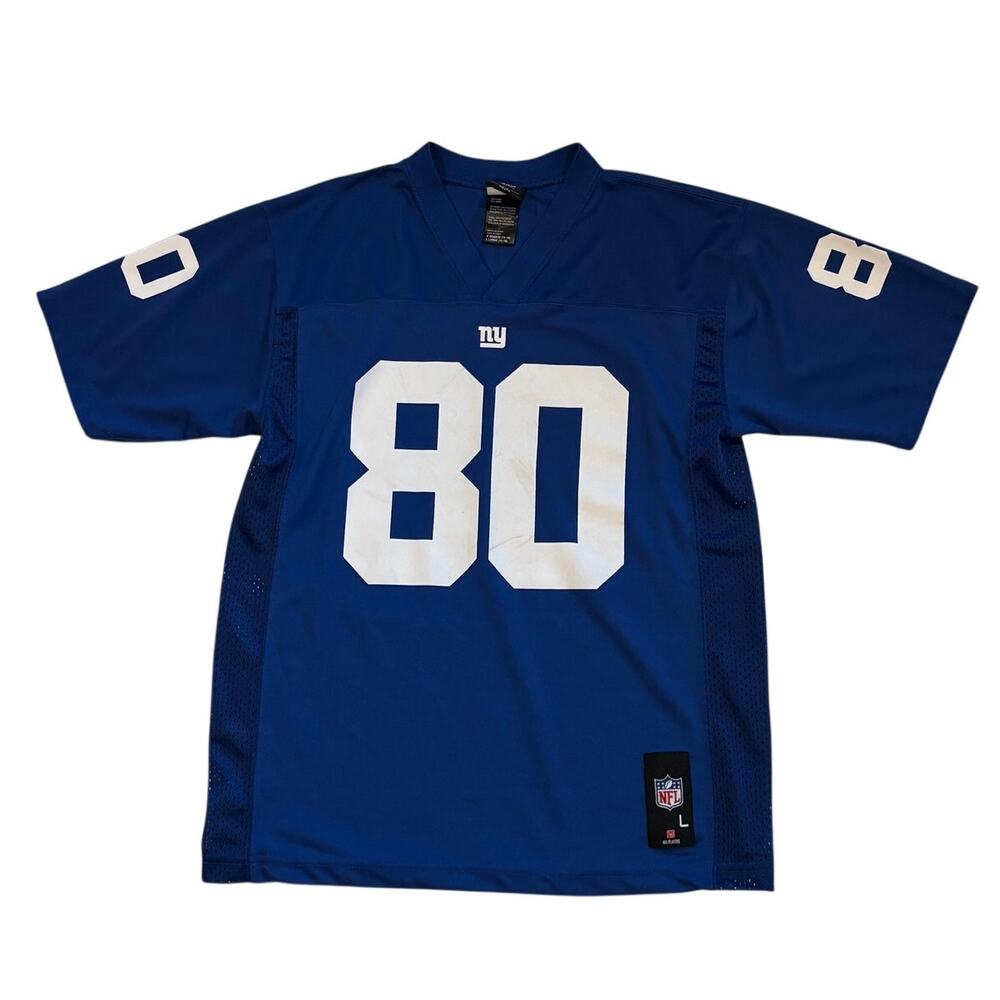 New York Giants Victor Cruz #80 Football Jersey Boy Large Blue Team Apparel READ